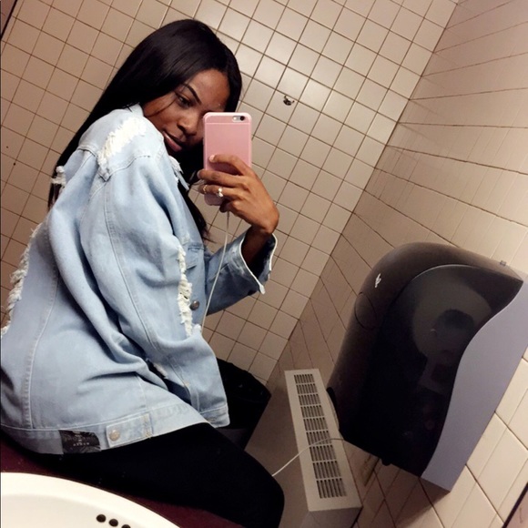 Charlotte Russe Jackets & Blazers - Distressed Jean Jacket